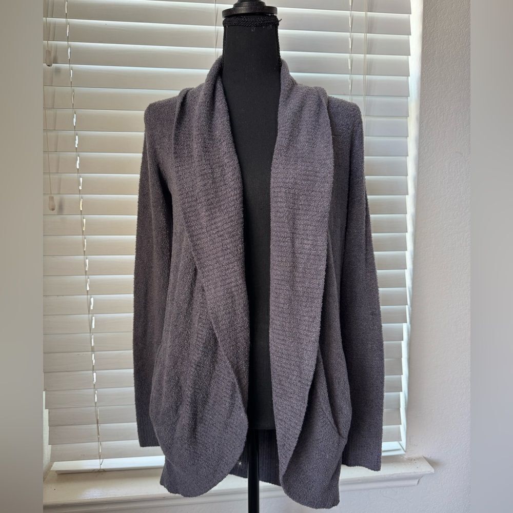 Barefoot Dreams XS/S CozyChic Lite Circle Cardigan Style 452 Gray Lounge Soft